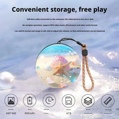 3D Crystal Ball Video Player Audio Video Display Electronic Ball Memory Ball Birthday Gift Souvenir For Family And Friends