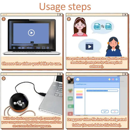 3D Crystal Ball Video Player Audio Video Display Electronic Ball Memory Ball Birthday Gift Souvenir For Family And Friends